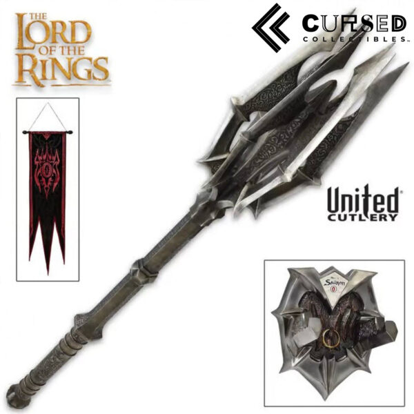 Lord of the Rings 1:1 - Mace of Sauron with One Ring Replica