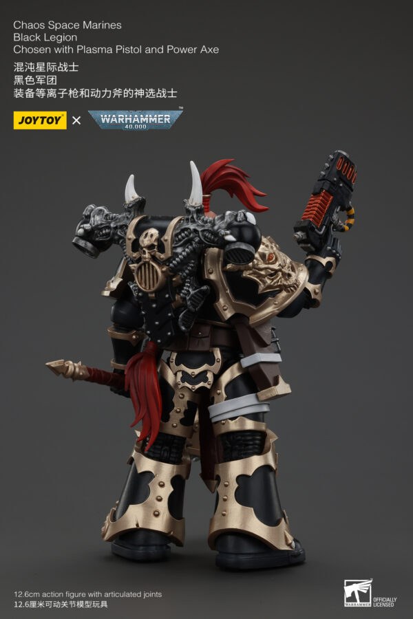 Warhammer 40k JoyToy Actionfigure - Chaos Space Marines Black Legion Chosen with Plasma Pistol and Power Axe - Image 10