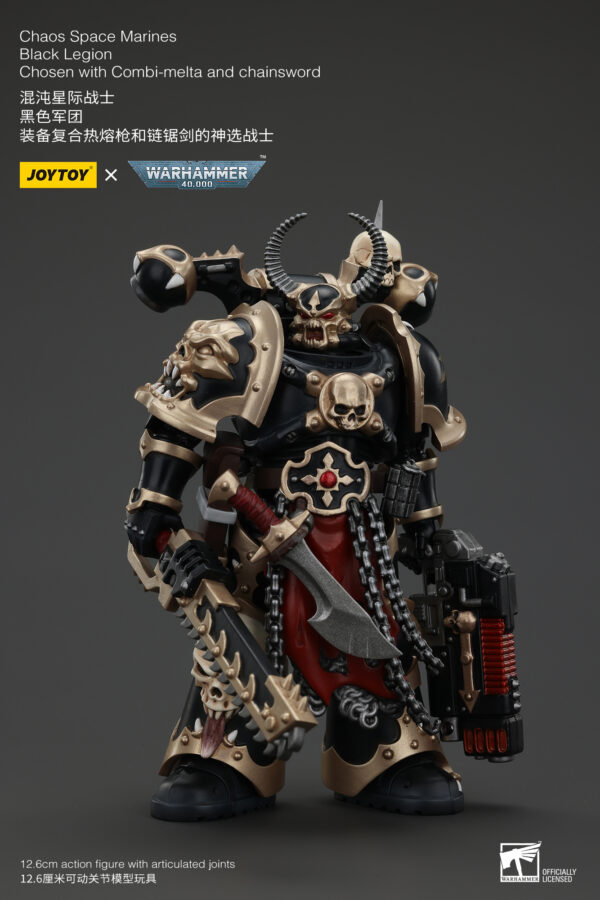 Warhammer 40k JoyToy Actionfigure - Chaos Space Marines Black Legion Chosen with Combi-Melta and Chainsword - Image 10