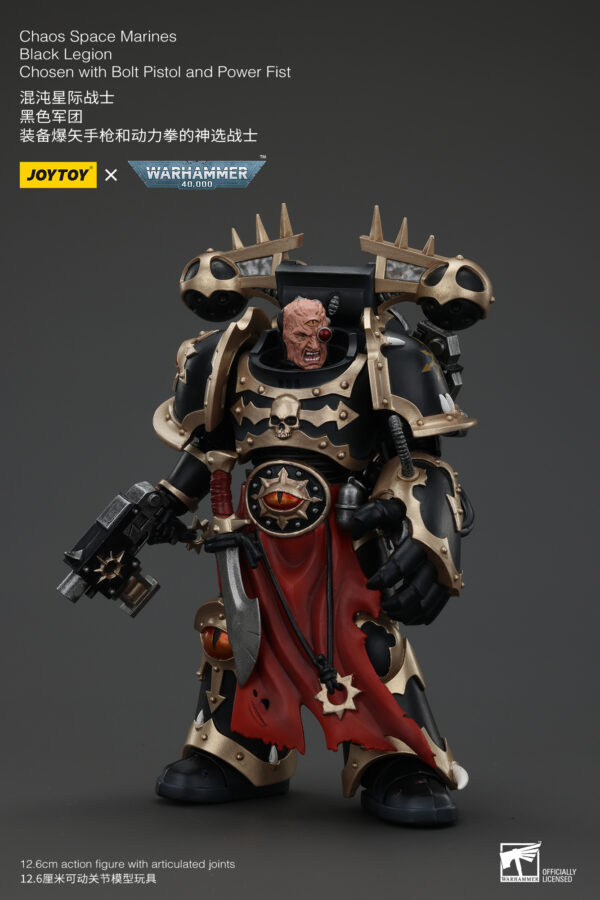 Warhammer 40k JoyToy Actionfigure - Chaos Space Marines Black Legion Chosen with Bolt Pistol and Power Fist - Image 11