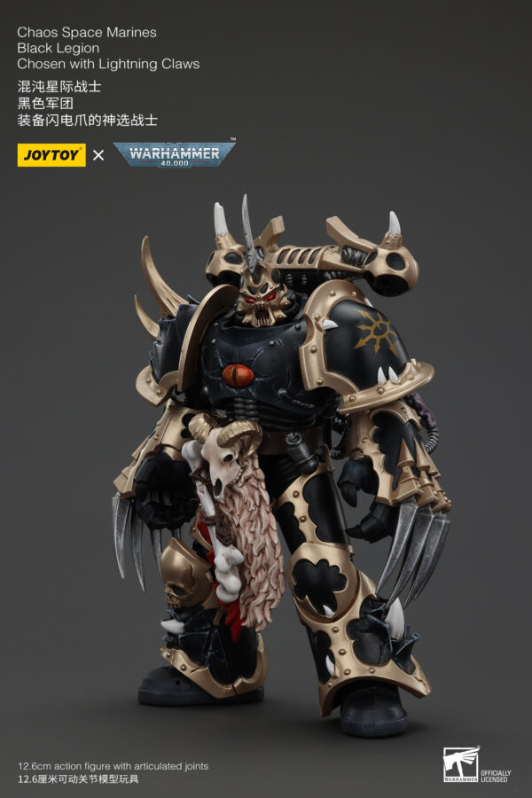 Warhammer 40k JoyToy Actionfigure - Chaos Space Marines Black Legion Chosen with Lightning Claws - Image 8