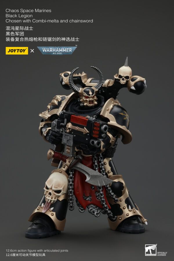 Warhammer 40k JoyToy Actionfigure - Chaos Space Marines Black Legion Chosen with Combi-Melta and Chainsword - Image 11