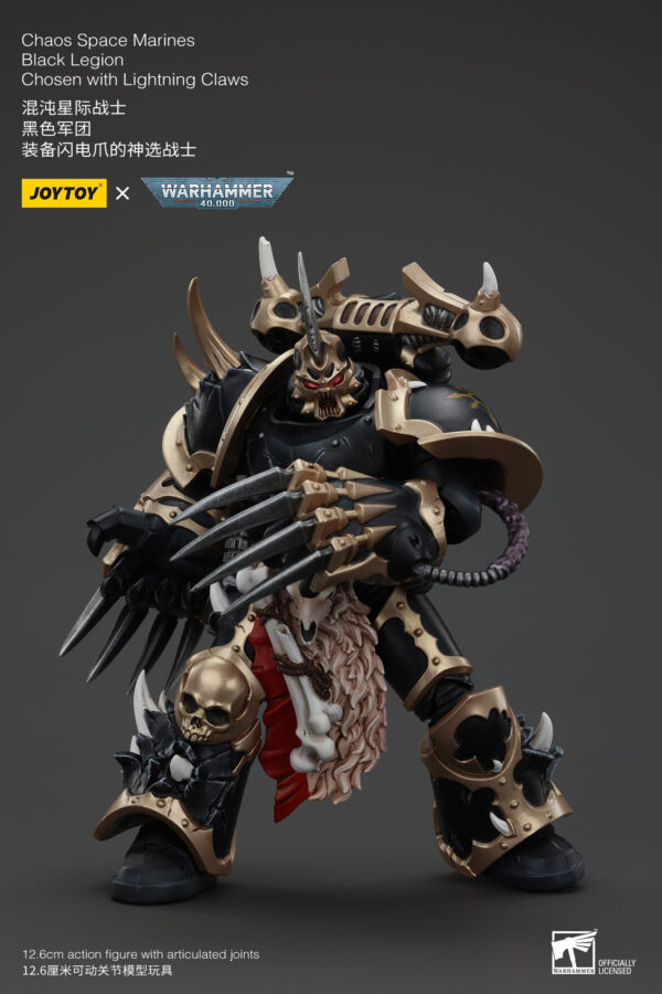 Warhammer 40k JoyToy Actionfigure - Chaos Space Marines Black Legion Chosen with Lightning Claws - Image 9