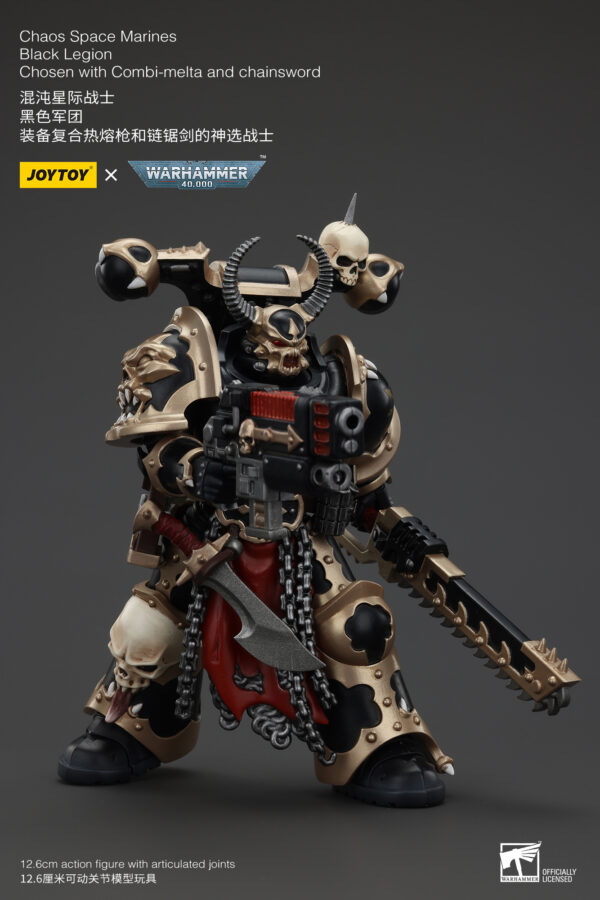 Warhammer 40k JoyToy Actionfigure - Chaos Space Marines Black Legion Chosen with Combi-Melta and Chainsword - Image 12