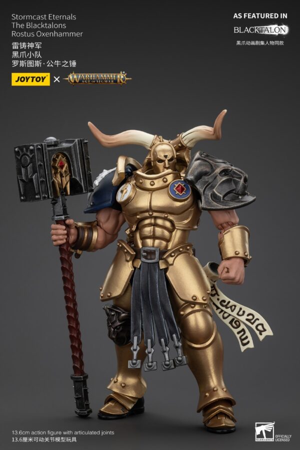 Warhammer Age of Sigmar JoyToy Actionfigure - Stormcast Eternals The Blacktalons Rostus Oxenhammer - Image 6