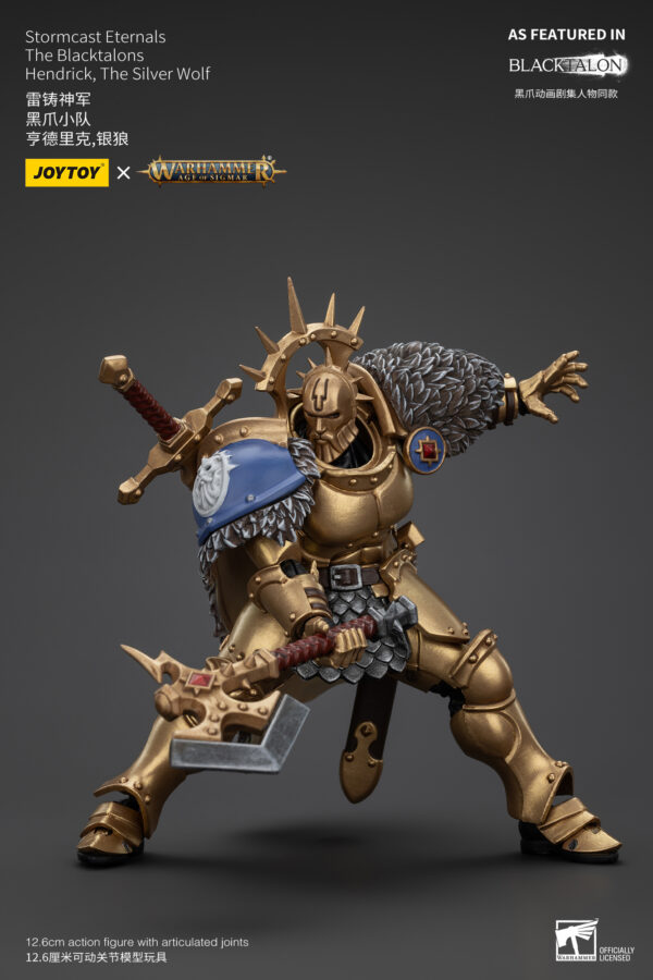 Warhammer Age of Sigmar JoyToy Actionfigure - Stormcast Eternals The Blacktalons Hendrick, The Silver Wolf - Image 11