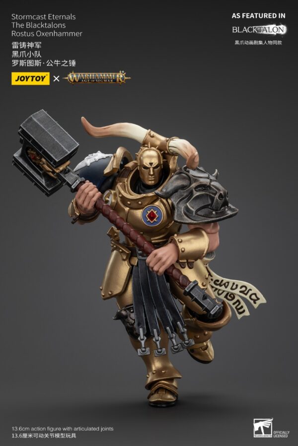 Warhammer Age of Sigmar JoyToy Actionfigure - Stormcast Eternals The Blacktalons Rostus Oxenhammer - Image 7