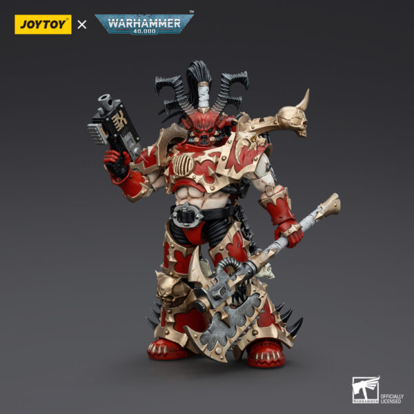 Warhammer 40k JoyToy Actionfigure - World Eaters Lord Invocatus with Khrone Juggernaut Daemon - Image 2