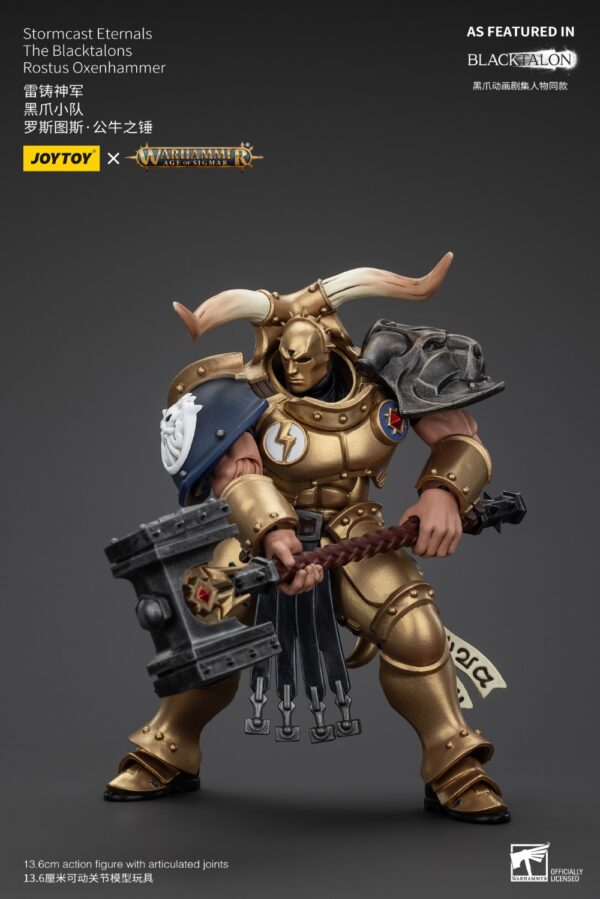 Warhammer Age of Sigmar JoyToy Actionfigure - Stormcast Eternals The Blacktalons Rostus Oxenhammer - Image 8