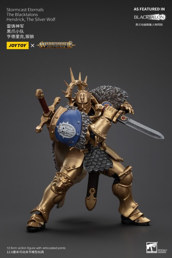 Warhammer Age of Sigmar JoyToy Actionfigure - Stormcast Eternals The Blacktalons Hendrick, The Silver Wolf - Image 9