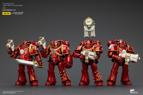 Warhammer 40k JoyToy Actionfigure - The Horus Heresy Thousand Sons Legion MK IV Tactical Squad Legionary (4 Pack) - Image 4