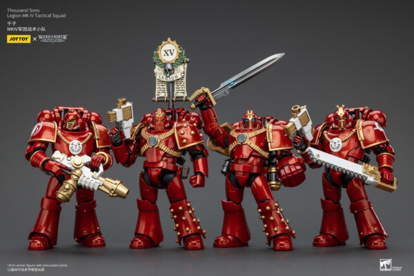 Warhammer 40k JoyToy Actionfigure - The Horus Heresy Thousand Sons Legion MK IV Tactical Squad Legionary (4 Pack) - Image 5