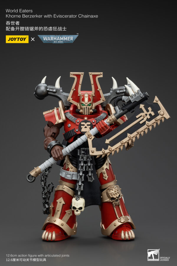 Warhammer 40k JoyToy Actionfigure - World Eaters Khorne Berzerker Eviscerator Chainaxe - Image 6