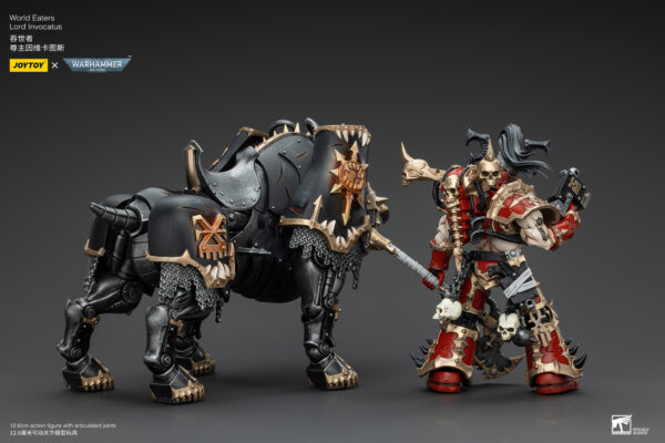 Warhammer 40k JoyToy Actionfigure - World Eaters Lord Invocatus with Khrone Juggernaut Daemon - Image 17