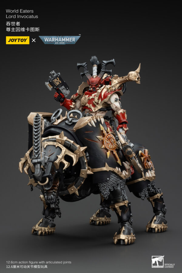 Warhammer 40k JoyToy Actionfigure - World Eaters Lord Invocatus with Khrone Juggernaut Daemon - Image 15