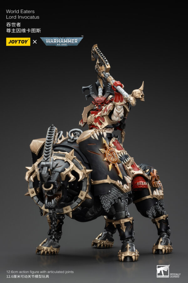 Warhammer 40k JoyToy Actionfigure - World Eaters Lord Invocatus with Khrone Juggernaut Daemon - Image 11