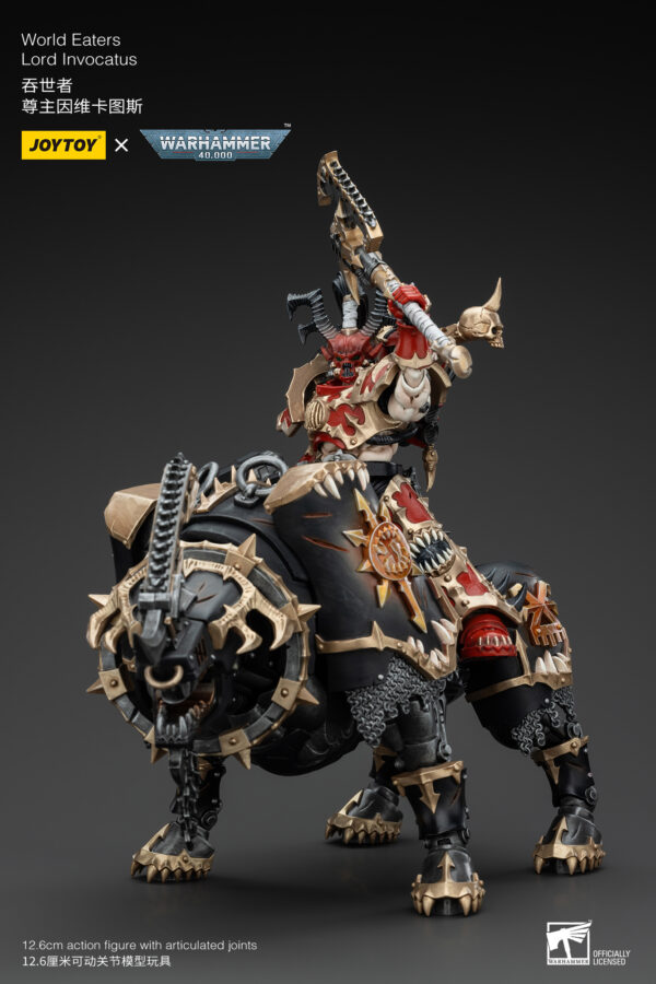 Warhammer 40k JoyToy Actionfigure - World Eaters Lord Invocatus with Khrone Juggernaut Daemon - Image 12