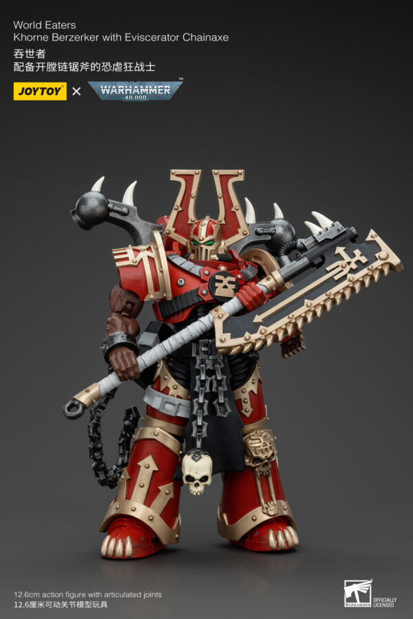 Warhammer 40k JoyToy Actionfigure - World Eaters Khorne Berzerker Eviscerator Chainaxe - Image 7