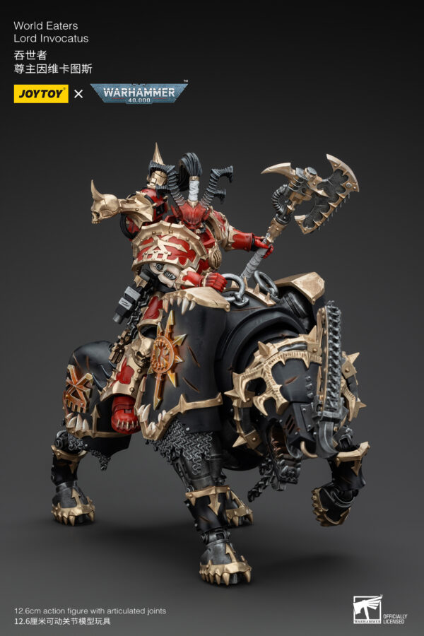 Warhammer 40k JoyToy Actionfigure - World Eaters Lord Invocatus with Khrone Juggernaut Daemon - Image 14