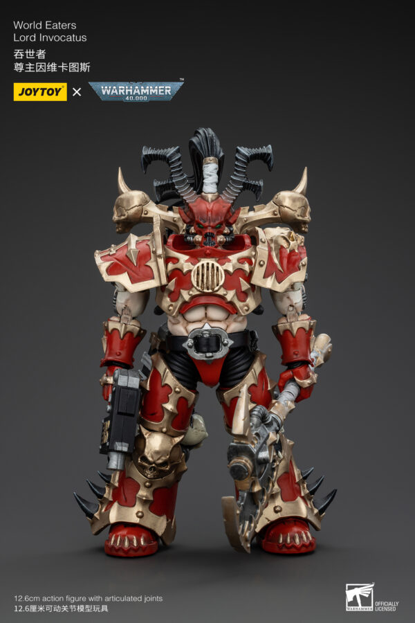 Warhammer 40k JoyToy Actionfigure - World Eaters Lord Invocatus with Khrone Juggernaut Daemon - Image 7