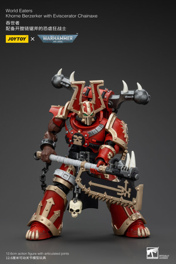 Warhammer 40k JoyToy Actionfigure - World Eaters Khorne Berzerker Eviscerator Chainaxe - Image 9