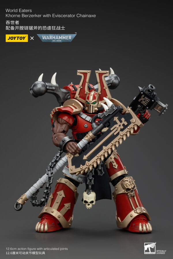 Warhammer 40k JoyToy Actionfigure - World Eaters Khorne Berzerker Eviscerator Chainaxe - Image 5