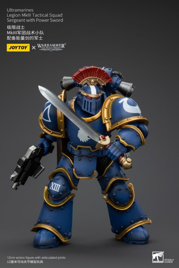 Warhammer 40k JoyToy Actionfigure - The Horus Heresy Ultramarines MKIII Legionaries Sergeant with Power Sword - Image 6