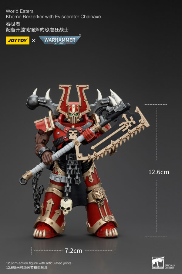 Warhammer 40k JoyToy Actionfigure - World Eaters Khorne Berzerker Eviscerator Chainaxe - Image 11