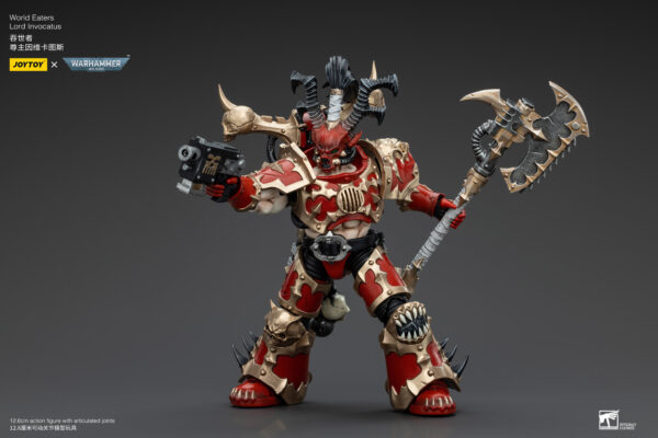 Warhammer 40k JoyToy Actionfigure - World Eaters Lord Invocatus with Khrone Juggernaut Daemon - Image 22