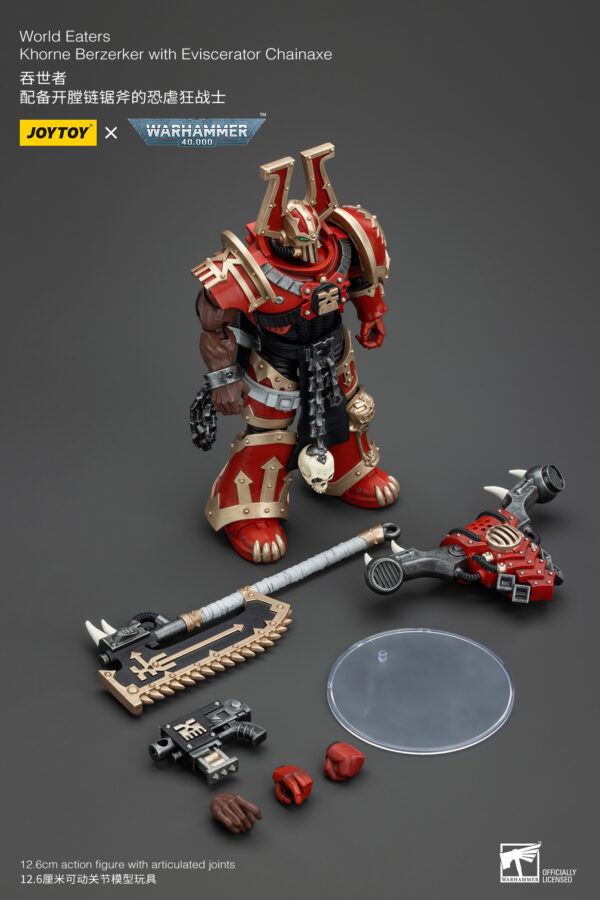 Warhammer 40k JoyToy Actionfigure - World Eaters Khorne Berzerker Eviscerator Chainaxe - Image 10