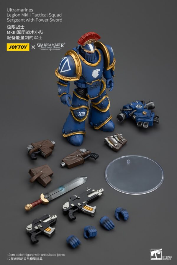 Warhammer 40k JoyToy Actionfigure - The Horus Heresy Ultramarines MKIII Legionaries Sergeant with Power Sword - Image 12