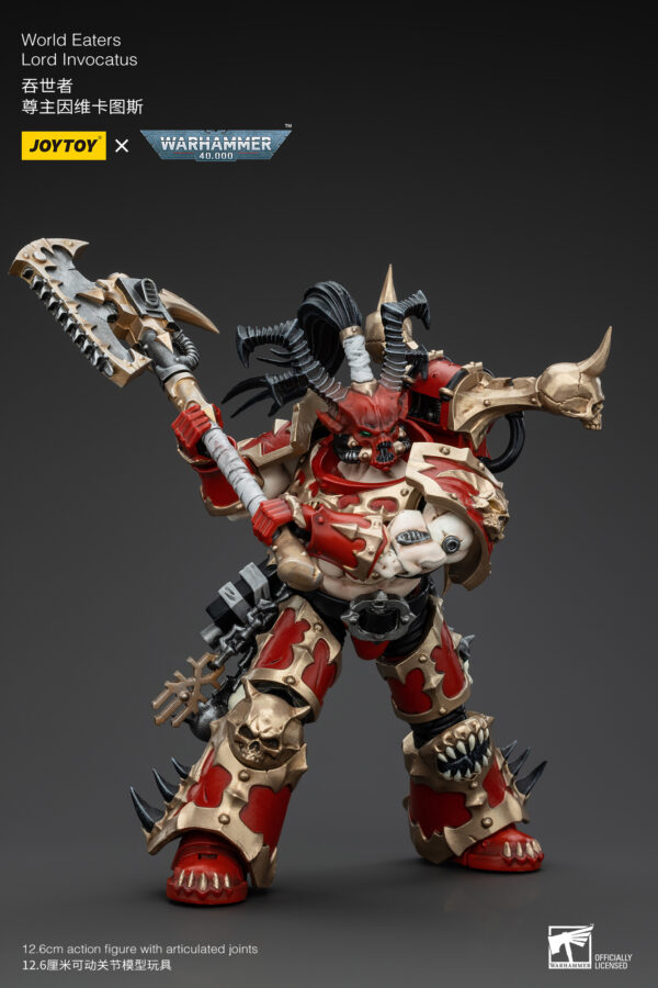 Warhammer 40k JoyToy Actionfigure - World Eaters Lord Invocatus with Khrone Juggernaut Daemon - Image 6